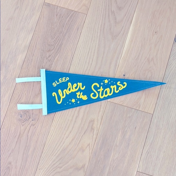 Blue and Yellow “Sleep Under The Stars” Pennant Flag ⭐️⭐️⭐️ - Picture 1 of 5